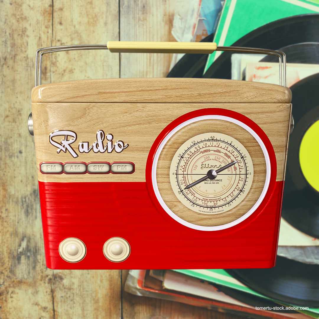 Radio tailliert rot/braun