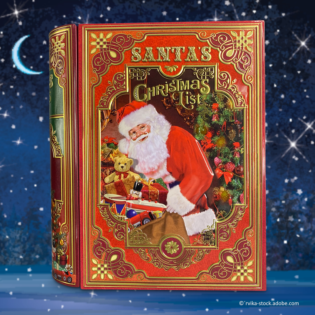 Große Buchdose "Santa´s List" Große Buchdose "Santa´s List"